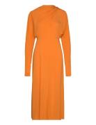 Ambre Crepe Dress Maksimekko Juhlamekko Orange Wood Wood