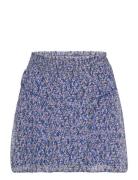 D6Lucky Star Mini Print Skirt Lyhyt Hame Blue Dante6