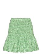 Crystal Skirt Ditzy Print Lyhyt Hame Green A-View