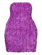 3D Flower Mini Dress Lyhyt Mekko Purple ROTATE Birger Christensen