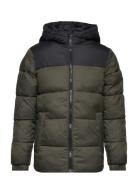 Jjetoby Puffer Hood Sn Jnr Toppatakki Khaki Green Jack & J S