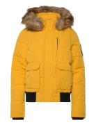 Everest Hooded Puffer Bomber Bombertakki Yellow Superdry