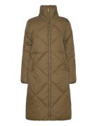 Bybomina Coat 2 - Topattu Pitkä Takki Green B.young