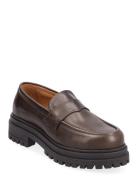 Obsidian Coffee Brown Leather Loafers Loaferit Matalat Kengät Brown AL...