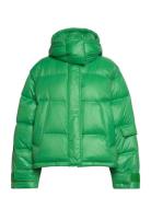 Steilia Short Down Jacket Vuorillinen Takki Topattu Takki Green HOLZWE...