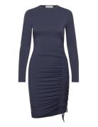 Viscose Dress Lyhyt Mekko Navy Rosemunde