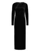 Objbianca L/S Long Dress 130 Maksimekko Juhlamekko Black Object