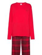 L/S Pant Set Pyjama Red Calvin Klein