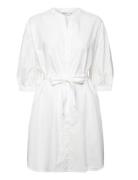 Mschabiella 3/4 Shirt Dress Lyhyt Mekko White MSCH Copenhagen