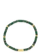 Samie - Slim Bracelet With Green Beads Rannekoru Korut Green Samie