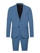 Plain Mens Suit - Normal Lenght Puku Blue Lindbergh
