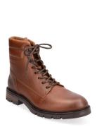 Warm Padded Hilfiger Lth Boot Nyörisaappaat Brown Tommy Hilfiger