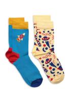 2-Pack Kids Into Space Sock Sukat Multi/patterned Happy Socks