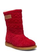 Boots - Flat - With Zipper Talvisaappaat Red ANGULUS