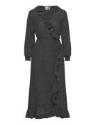 Niro Maxi Wrap Dress Polvipituinen Mekko Black Just Female