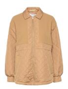 Slfnorma Quilted Teddy Jacket W Tikkitakki Brown Selected Femme