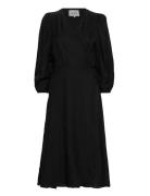 Josia Wrap Dress Polvipituinen Mekko Black Minus