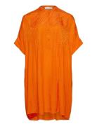 Slfabienne-Viola Ss Over Dress Curve Lyhyt Mekko Orange Selected Femme