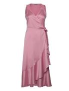 Camilji Sleeveless Dress Polvipituinen Mekko Pink A-View