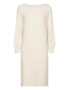 Dress Knitted Boucle Polvipituinen Mekko Cream Tom Tailor