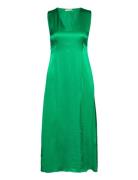 Amasra Slip V-Neck Dress Polvipituinen Mekko Green Tamaris Apparel