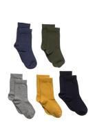Socks 5P Sb Plain Fashion Col Sukat Multi/patterned Lindex