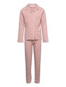 Printed Long Pyjamas Pyjamasetti Pyjama Pink Mango