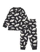 Pajama Halloween Skeleton Pyjamasetti Pyjama Black Lindex