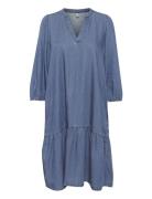 Cuarpa Giselle Dress Polvipituinen Mekko Blue Culture