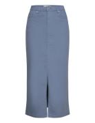 Vmwild Lucky Hr 7/8 Clr Skirt Lcs Polvipituinen Hame Blue Vero Moda