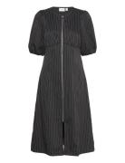 Visally 2/4 Midi Dress #8 Polvipituinen Mekko Black Vila