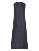 Lauryn Wood Dress Polvipituinen Mekko Blue Hosbjerg