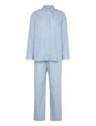 Stripel Pyjamas Set Pyjama Blue Becksöndergaard