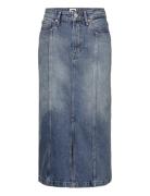 Claire Hgh Midi Skirt Ah7134 Polvipituinen Hame Blue Tommy Jeans