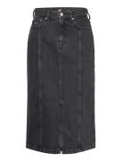 Claire Hgh Midi Skirt Ah7185 Polvipituinen Hame Black Tommy Jeans