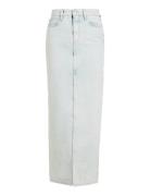 Front Split Maxi Denim Skirt Pitkä Hame Blue Calvin Klein Jeans