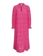 Yassunsi Ls Long Dress S. Polvipituinen Mekko Pink YAS