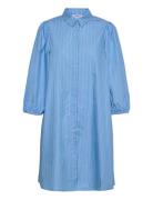 Petronia 3/4 Shirt Dress Stp Lyhyt Mekko Blue MSCH Copenhagen