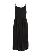 Vipricil Strap Button Dress Polvipituinen Mekko Black Vila