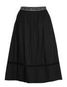 Esluna Midi Skirt - Gots Polvipituinen Hame Black Esme Studios