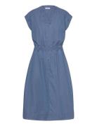 Dresses Light Woven Polvipituinen Mekko Blue Esprit Casual