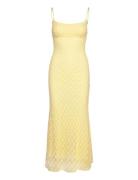 Adoni Mesh Midi Dress Polvipituinen Mekko Yellow Bardot