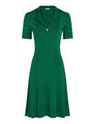 Rib Button F&F Polo Swt Dress Polvipituinen Mekko Green Tommy Hilfiger