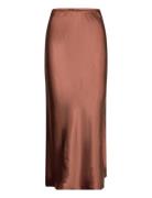 Cc Heart Skyler Mid-Length Skirt Polvipituinen Hame Brown Coster Copen...