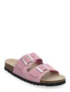 Biaolivia Sandal Suede Matalapohjaiset Sandaalit Pink Bianco