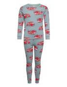 Pajama Aop Cars Dino Aop Pyjamasetti Pyjama Multi/patterned Lindex