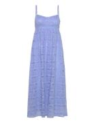 Alexina Lace Dress Polvipituinen Mekko Blue Bubbleroom