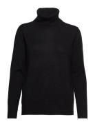Wool & Cashmere Pullover Tops Knitwear Turtleneck Black Rosemunde