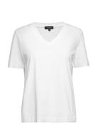 Slfstandards V-Neck Tee Tops T-shirts & Tops Short-sleeved White Selec...