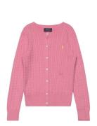 Mini-Cable Cotton Cardigan Tops Knitwear Cardigans Pink Ralph Lauren K...